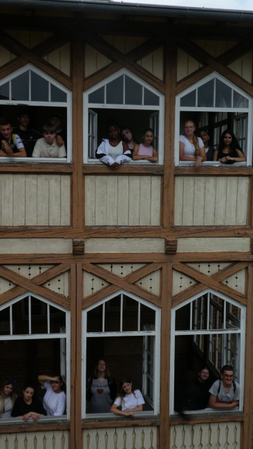 Blick der Schülerinnen und Schüler aus der Unterkunft